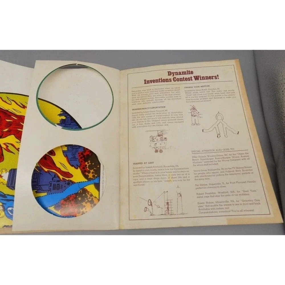 Dynamite Magazine Issue 9 w/ Fantastic Four Poster John Denver Marvel 1975